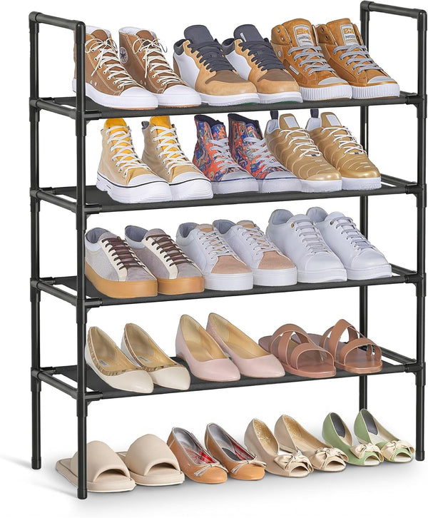 SONGMICS 4-Tier Shoe Rack, Shoe Storage for Hallway Closet, Slim and Space-Saving,