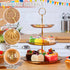 8 Packs 3 Patelai Tier Crystal Acrylic Clear Cake Stand with Gold Round Holder Acrylic Cupcake Stand Holder for Home