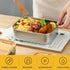 Premium Stainless Steel Bento Lunch Box, Eco-Friendly 28 oz Food Container with Leak-Proof Bamboo Lid and Cutlery