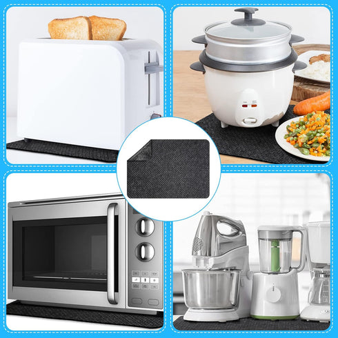 4 Pcs Heat Resistant Mat for Air Fryer, Kitchen Countertop Protector Mats, Non-Slip Heat Proof for Coffee Maker, 16 x