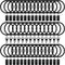 Lansian 72 Pack Curtain Rings with Clips Hooks, Rustproof Matte Metal Stainless Steel Drapery Rings, Vintage Black