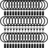 Lansian 72 Pack Curtain Rings with Clips Hooks, Rustproof Matte Metal Stainless Steel Drapery Rings, Vintage Black