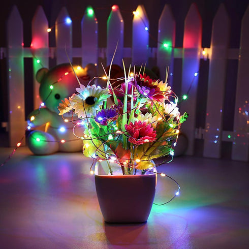 33FT 100 Joomer Fairy String Lights LEDs Plug in Fairy Lights Indoor Copper Wire String Light DIY for Bedroom, Parties
