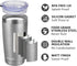 SUNWILL Travel Coffee Tumbler, 20 oz Insulated Mug with Lid, Stainless Steel for Hot and Cold Drinks, Cool Grey