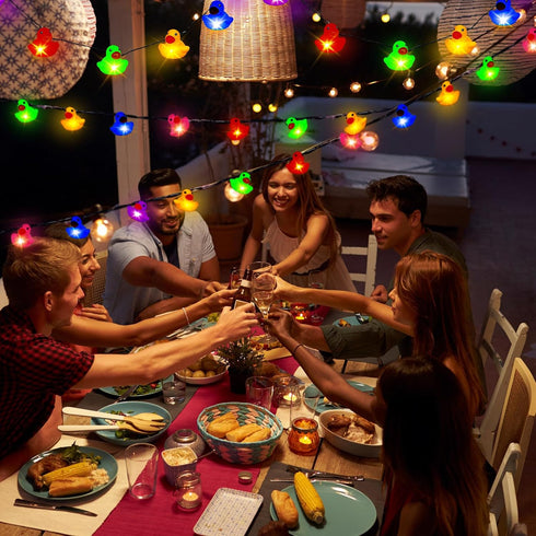 1 60/100 Deekin Pcs LED Rubber Duck String Lights Valentines Tree Decor Duck Battery Operated String Lights Decorative