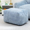 HollyHOME 15"(H) Bean Bag Ottoman Pouf, 6.6LB Memory Foam Filled Footstool for