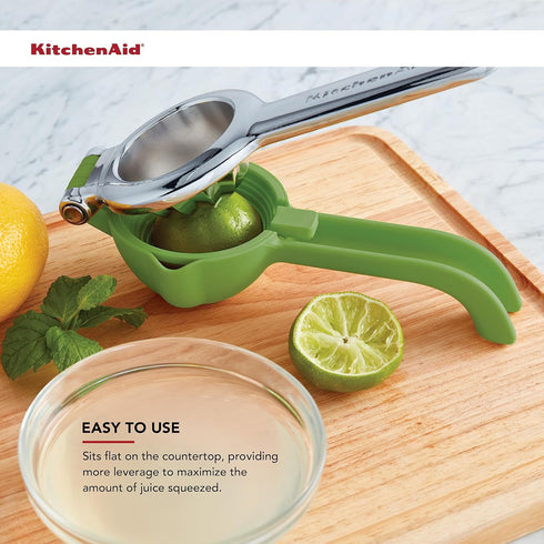 8 Inch KitchenAid Citrus Juice Press Squeezer for Lemons and Limes with Seed Catcher and Pour Spout
