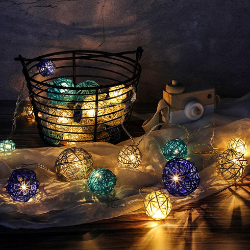 72 Pcs Wicker Rattan Decorative Balls, Centerpiece Fillers for Spring Summer Craft, Wedding Party, Potpourri Decor