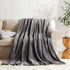 KMUSET Fleece Blanket Throw, Dark Grey, Lightweight, Super Soft Cozy Microfiber Bed Blankets