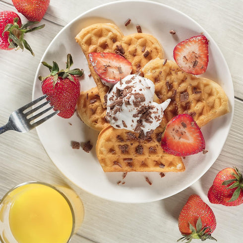 Azure Waffle Maker 7“ Non-Stick Waffler Iron, 700W Adjustable Browning Control, Electric Baker for Thick Waffles