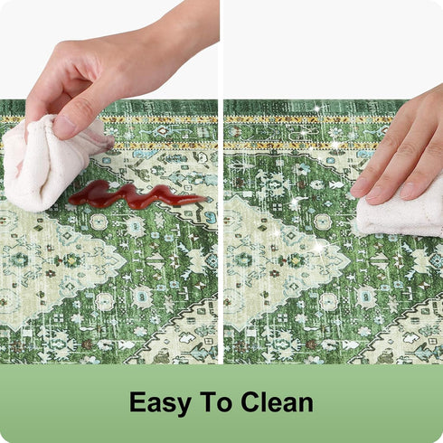 Collive Anti Fatigue Mats for Kitchen Floor, Non Slip Cushioned Mat for Office, Laundry, Sink, 17”x47”, Green