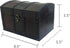 MAXFLO Handcrafted Wooden Treasure Chest - Decorative Storage Box with Lock for Home Decor