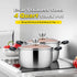 E-far 4 Quart Stock Pot, Stainless Steel Soup Pot with Glass Lid, Heavy Duty, Dishwasher Safe, Rust Free