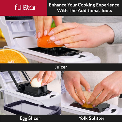 Fullstar 9-in-1 Vegetable Chopper, XL Veggie Chopper with Extra Large Catch Tray and Self Cleaning Feature