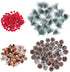 cnomg 216pcs Set, (216, Artificial Pine Cones Pine Branch Fake Natural Pinecones Acorns Red Berries Christmas Decor