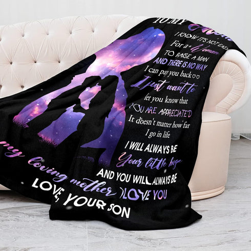 Givetoyou 60inx50in Gifts for Mom from Son, Mothers Day Birthday Gifts for Mom,Great Mother Gifts, Throw Blanket