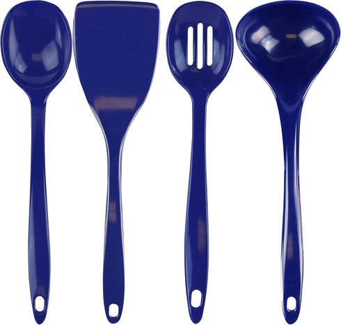 Reston Lloyd 100% Melamine Kitchen Utensil Set - Non Scratching Ladle, Spoon, Slotted Spoon, Spatula