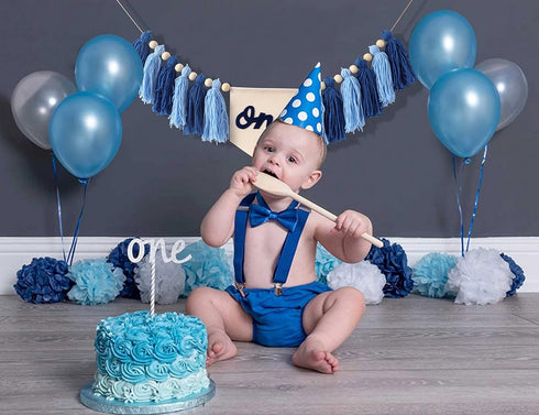 1st 1st High Chair Banner Birthday Boy - One High Chair Banner,Boy Tassel Garland,Boho Birthday Decor,Tassel And Canvas
