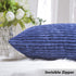 18x18 Set 2 18 18 inch, Home Brilliant Striped Corduroy Decorative Pillow Covers Throw Pillows for Couch of Accent
