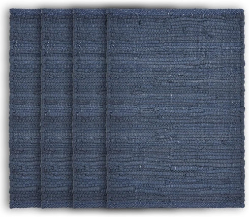LR Home Solid Deep Blue Place Mat, 1'-1" X 1'-7"