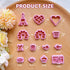 Keoker 24 Shapes Polymer Clay Cutters for Valentines Day, Earring Making, Conversation Heart Clay Cutters