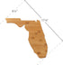Camco 53111 Bamboo Cutting Board, Florida-Shaped, Moisture Resistant for Kitchen Use or Wall Decoration
