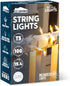 Indoor,100 Count Outdoor,21.4 Joiedomi Christmas String Lights Mini Warm Fairy Light FT Decor for Patio Dorm Classroom