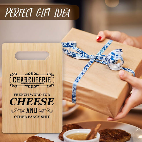 Charcuterie Board Kitchen Gift, Funny Cutting Board, Bamboo Chopping Board Present for Birthday Christmas, Kitchen Wall
