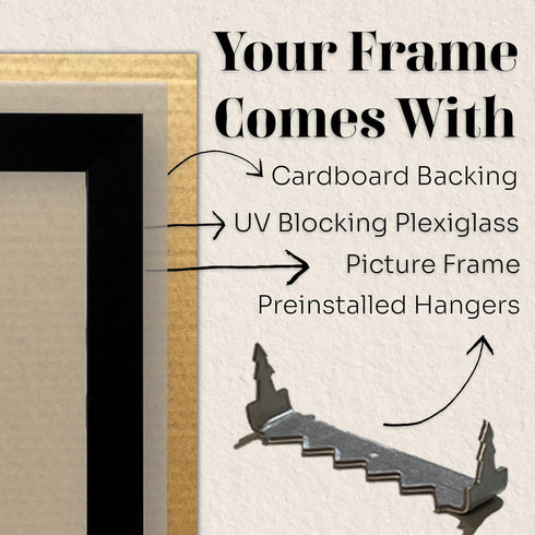 Unfinished Raw Wood Picture Frame, 12x18 Beveled, Handmade Solid Wood with Preinstalled Hangers