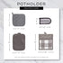 DII Basic Terry Collection Quilted 100% Cotton, Black, Pan Handle, 3 Piece