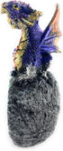 Ain’t It Nice Dragon Statue - Sparkling Medieval Collectible Fantasy Figurine Décor, Blue 3(L) X 1.5(W) X 4(H) inches