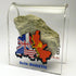 Original Piece of the Berlin Wall - Authentic Souvenir Mounted in Acrylic Display (Small 2"X2", Divided City)