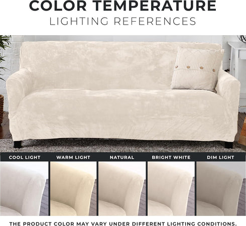 Great Bay Home Velvet Plush Stretch Arm Chair Slipcover. Velvet Chair Furniture Protector, Soft Anti-Slip, High Stretch