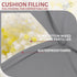 44x19x4in Adirondack Chair Cushion,Outdoor Waterproof Rocking Chair Cushion Gray Non-Slip High Back Patio Chair