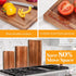 LAZIOPATER Set 3, Set Acacia Wood Cutting Board of Solid Wood Cutting Board with Holder, Deep Juice Grooves & Built
