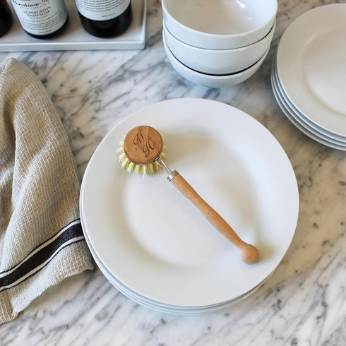 8.3 inches Murchison-Hume Compostable Dish Brush with Wooden Handle, Replaceable Scrubber Head, No Plastic Parts