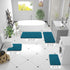 OLANLY 24x16 Bathroom Rugs, Extra Soft Chenille Bath Mats, Non-Slip, Quick Dry, Machine Washable, Peacock Blue