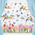 Vibrant Spring & Summer Window Clings, 78 PCS of Butterfly, Hummingbird, and Tulip Stickers for Home Decor.