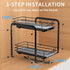 RCHYFEED Spice Organization for Cabinet, 2 Tier Pull Out Spice Rack for Seasoning Organizer, Height Adjustable Heavy
