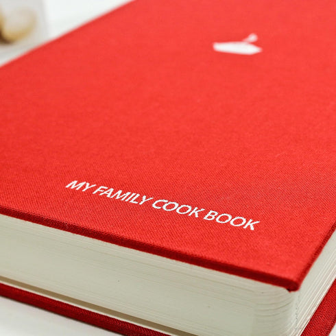Suck UK My Family Cookbook | Blank Recipe Book to Write Your Own Recipes | Red Family Recipe Book