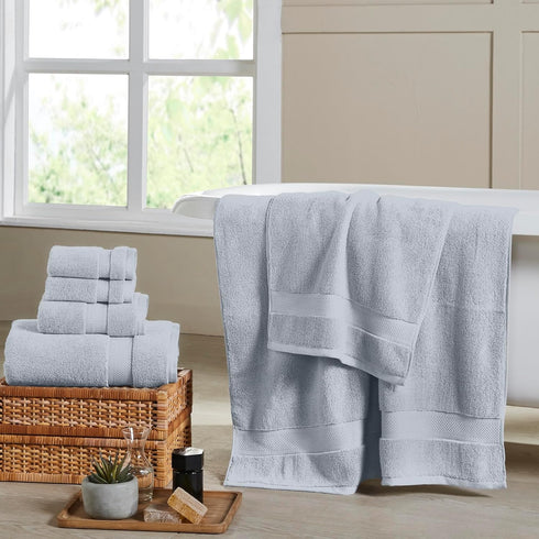6-Piece Set Modern Threads Luxury Quick-Dry Towel Plush & Ultra-Absorbent for Spa-Like Experience, Smoke