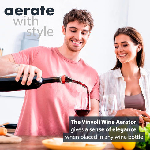 New 2024 Luxury Wine Aerator, Professional Quality Wine Air Aerator Pourer, Red Wine Decanter with Spout