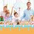 Bzhouyy 121pcs Summer 24 Ice Cream Party Supplies Kit, Includes Ice Cream Themed Plates Cups Napkins Cutlery Touchdown