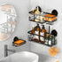 KEGII Shower Caddy Suction Cup Removable Suction Bathroom Organizers Shelf with Soap Holder, Razor Holder & Hooks