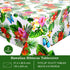 Tatuo 2 Pcs Large Summer Floral Table Cloth, Hawaiian Tropical Disposable Table Covers for Luau Party (51.2 x 86.6