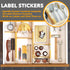 SpaceAid Bamboo Drawer Dividers with Inserts and Labels, Adjustable Kitchen Drawer Organizers, 4 Dividers (17-22 in)