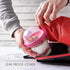 4 Pack 17 oz Crystalia On The Go Yogurt Parfait Cups with Lids, Topping Compartment & Spoons, Cereal Oatmeal Salad