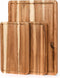 VieWood Acacia Wood Cutting Board Set of 3 for Kitchen, Serving, Charcuterie