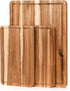 VieWood Acacia Wood Cutting Board Set of 3 for Kitchen, Serving, Charcuterie