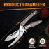 Huusk Heavy Duty Poultry Scissors - Kitchen Scissor for Food with Serrated Edge, Detachable Sharp Shears for Cutting